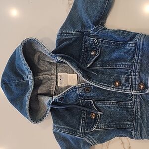 Vintage OshKosh B’gosh Vestbak Baby Denim Jacket Hoodie 18M